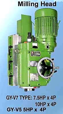 Taiwan Milling Head Model GY-V7 7-5HP x 4P